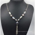 Colorful Beads Pearl Sweater Necklace (XJW13756)